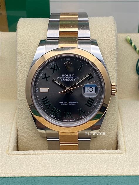 rolex datejust two tone grey dial oyster band 2004